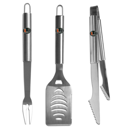 Miami Hurricanes 3pc BBQ Set
