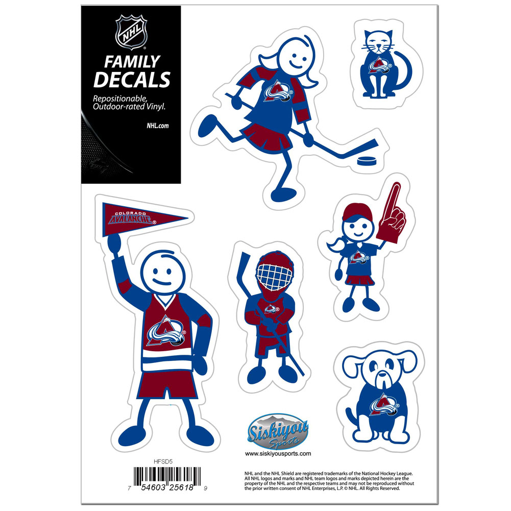 Colorado Avalanche Small Family Decal Set