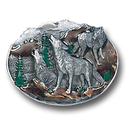 Siskiyou Automotive RK315E Metal Key Chain Washington Wolf Enameled Details