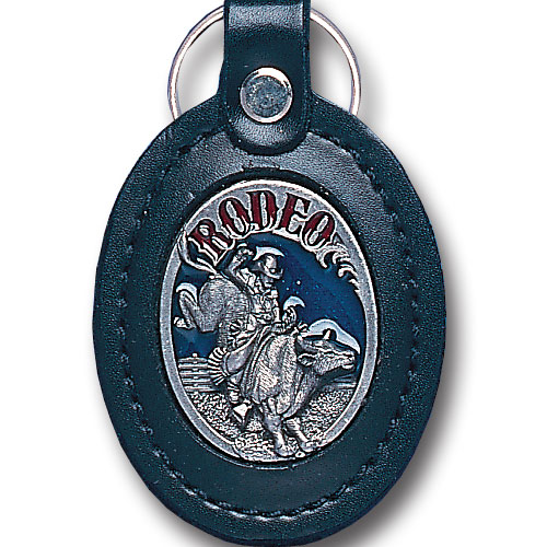 Siskiyou Rodeo Bull Riding Antiqued Key Chain