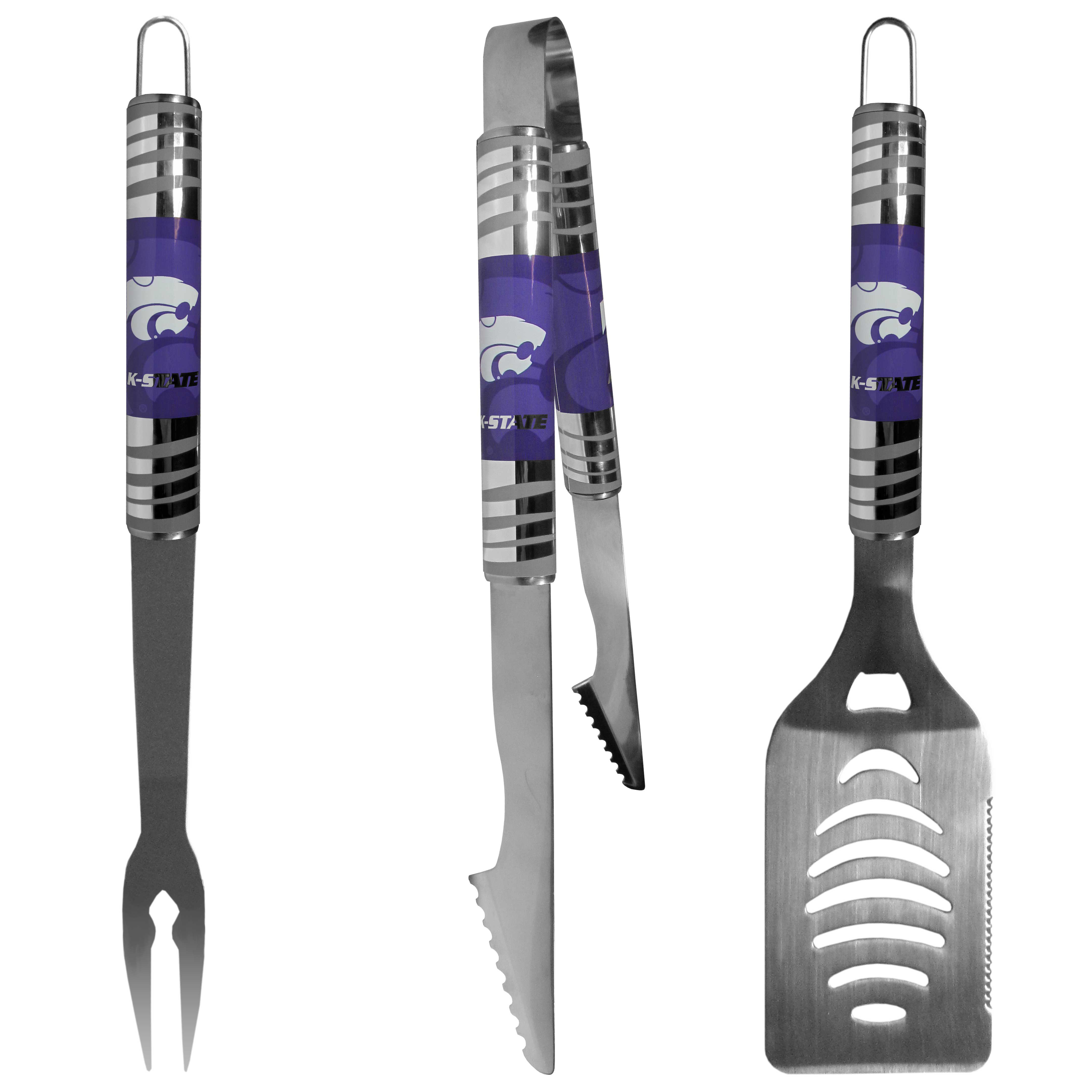 Kansas St. Wildcats 3 pc Tailgater BBQ Set    