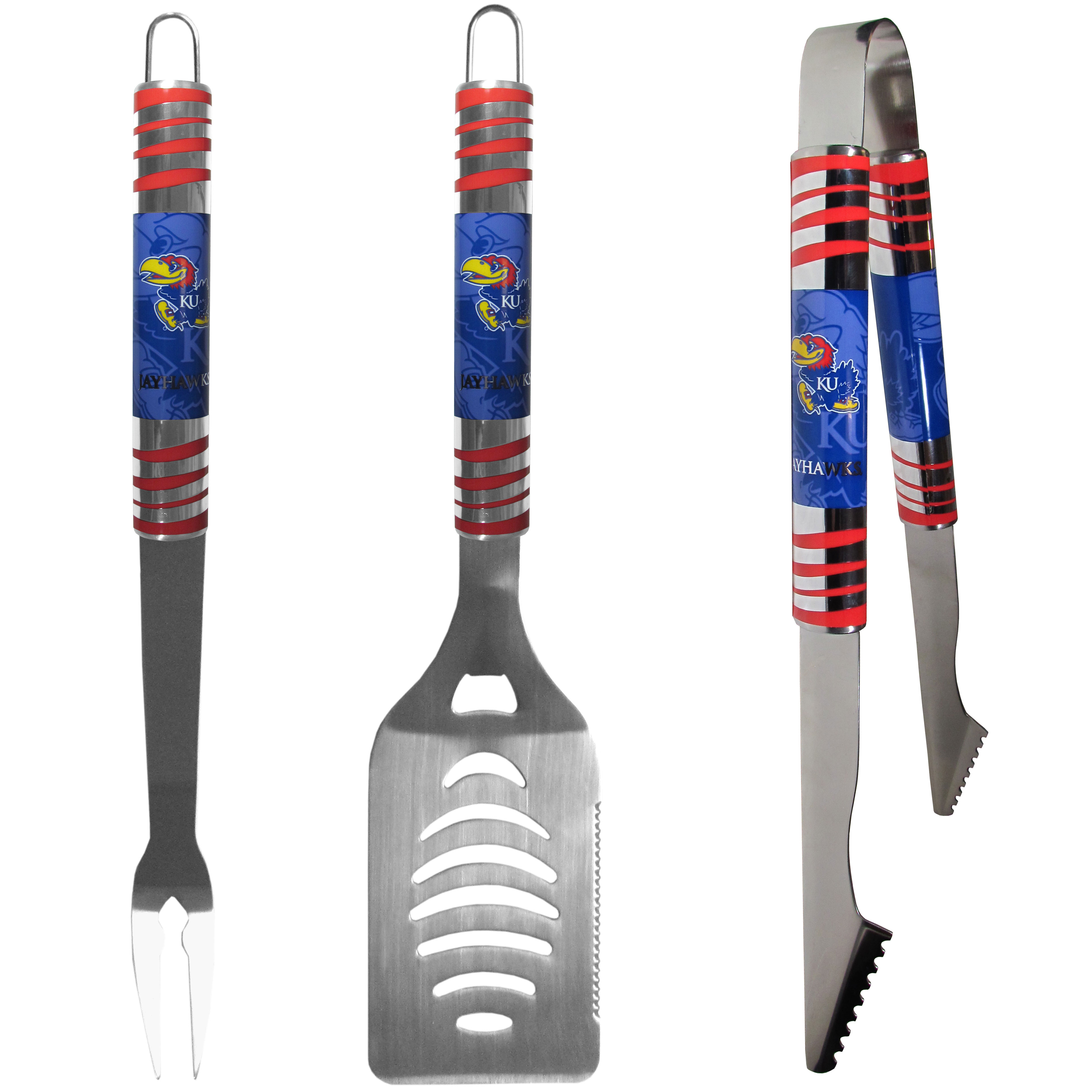 Kansas Jayhawks 3 pc Tailgater BBQ Set    