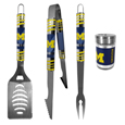 Michigan Wolverines 3 pc Tailgater BBQ Set and Season Shaker