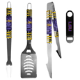 College 3 pc BBQ set with Long Neck Bottle Opener