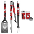 Wisconsin Badgers 3 pc Tailgater BBQ Set and Salt and Pepper Shaker Set