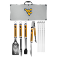 W. Virginia Mountaineers 8 pc Logo BBQ Set