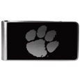 Clemson Tigers Black and Steel Money Clip