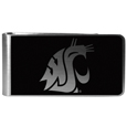 Washington St. Cougars Black and Steel Money Clip