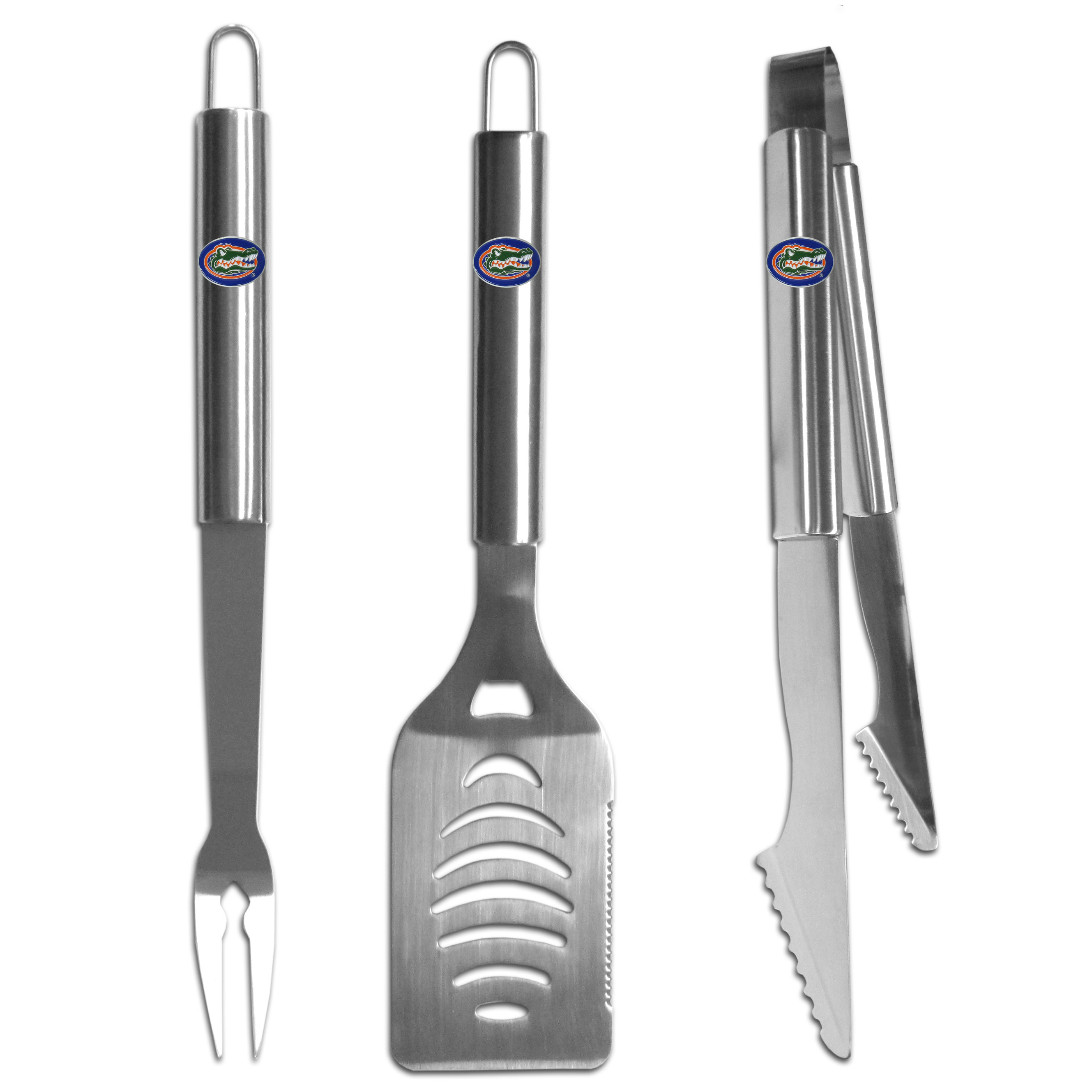 Florida Gators 3 pc Stainless Steel BBQ Set    