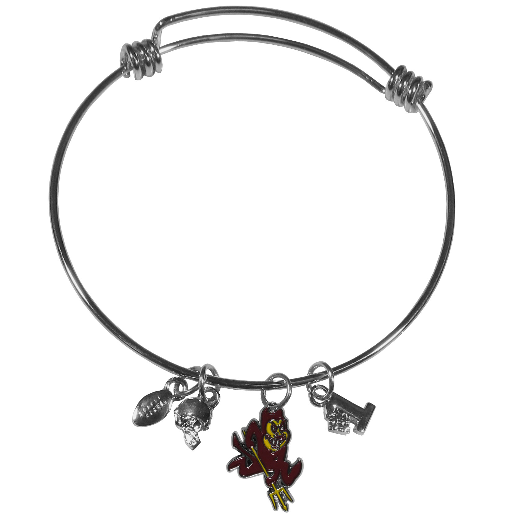 Arizona St. Sun Devils Charm Bangle Bracelet    