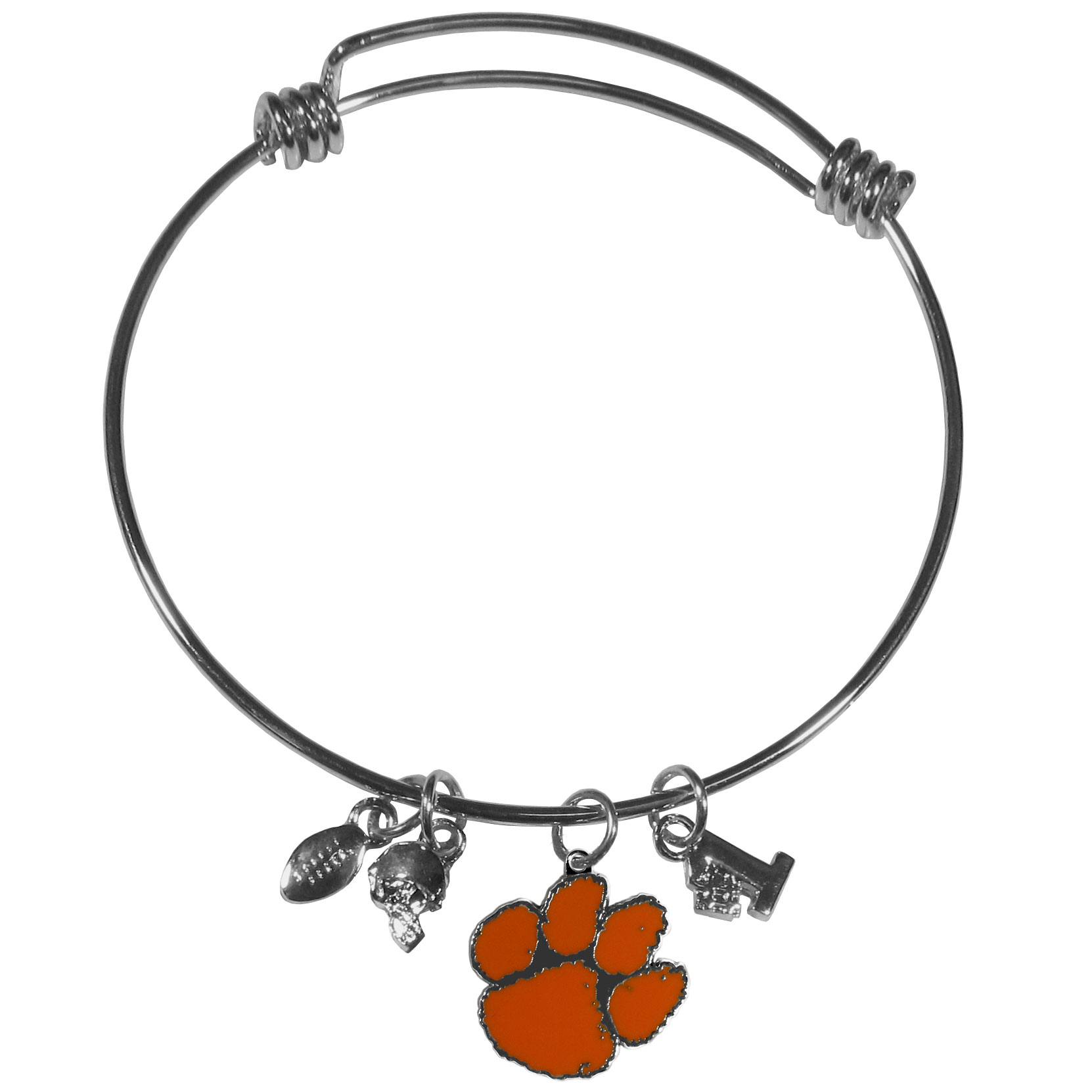 Clemson Tigers Charm Bangle Bracelet    