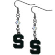 Michigan St. Spartans Crystal Dangle Earrings