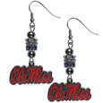 Mississippi Rebels Euro Bead Earrings