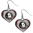 Florida St. Seminoles Heart Dangle Earrings