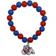 Fresno St. Bulldogs Fan Bead Bracelet