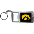 Iowa Hawkeyes Flashlight Key Chain with Bottle Opener