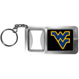 W. Virginia Mountaineers Flashlight Key Chain with Bottle Opener