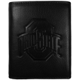 Ohio St. Buckeyes Embossed Leather Tri-fold Wallet