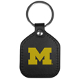 Michigan Wolverines Leather Square Key Chains
