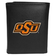 Oklahoma St. Cowboys Leather Tri-fold Wallet, Large Logo