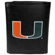 Miami Hurricanes Leather Tri-fold Wallet, Large Logo