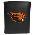 Oregon St. Beavers Leather Tri-fold Wallet, Large Logo