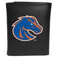 Boise St. Broncos Leather Tri-fold Wallet, Large Logo