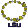 LSU Tigers Bead Memory Wire Bracelet