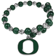 Oregon Ducks Bead Memory Wire Bracelet