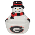 College Snowman Ceramic Candle