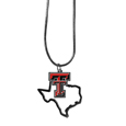Texas Tech Raiders State Charm Necklace