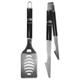 LSU Tigers 2 pc Black Steel Tailgate BBQ Set