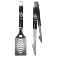 Oklahoma Sooners 2 pc Black Steel Tailgate BBQ Set