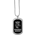 Wisconsin Badgers Chrome Tag Necklace