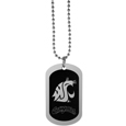 Washington St. Cougars Chrome Tag Necklace