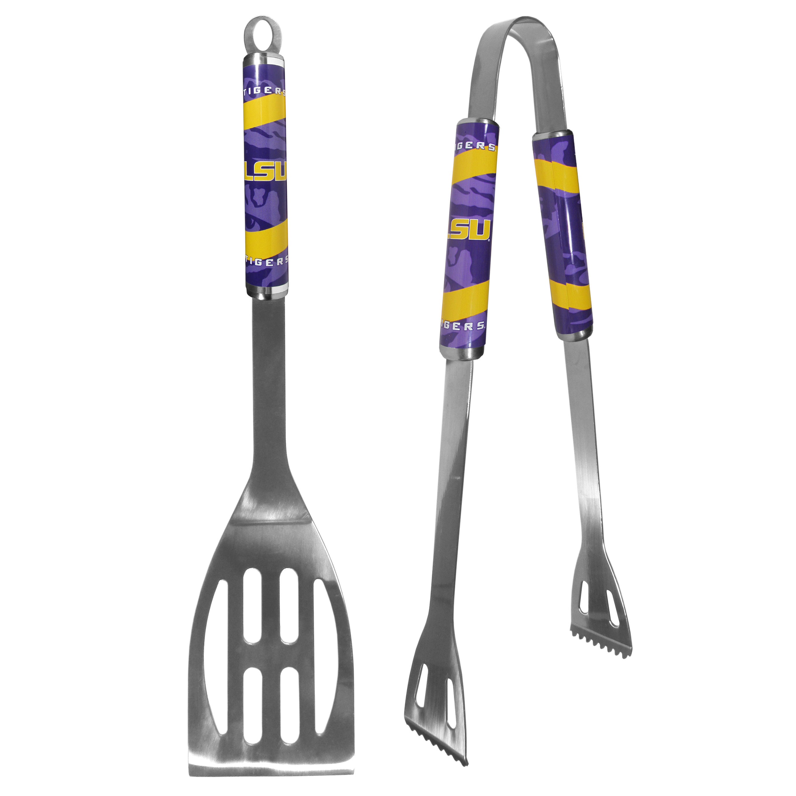 LSU Tigers 2 pc Steel BBQ Tool Set    