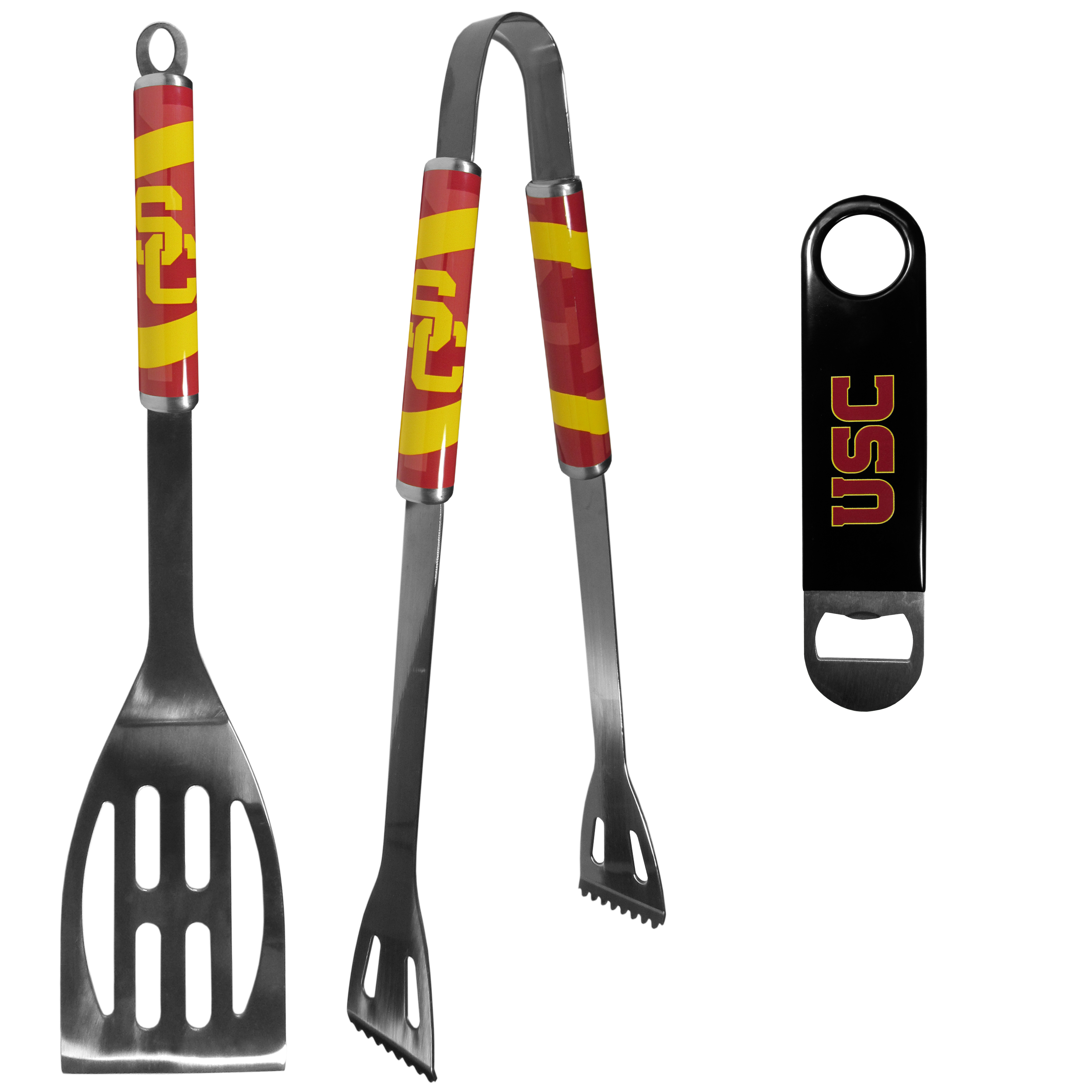 USC Trojans 2 pc BBQ Set and Bottle Opener    