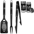 LSU Tigers 3pc Black BBQ Tools w/Shakers