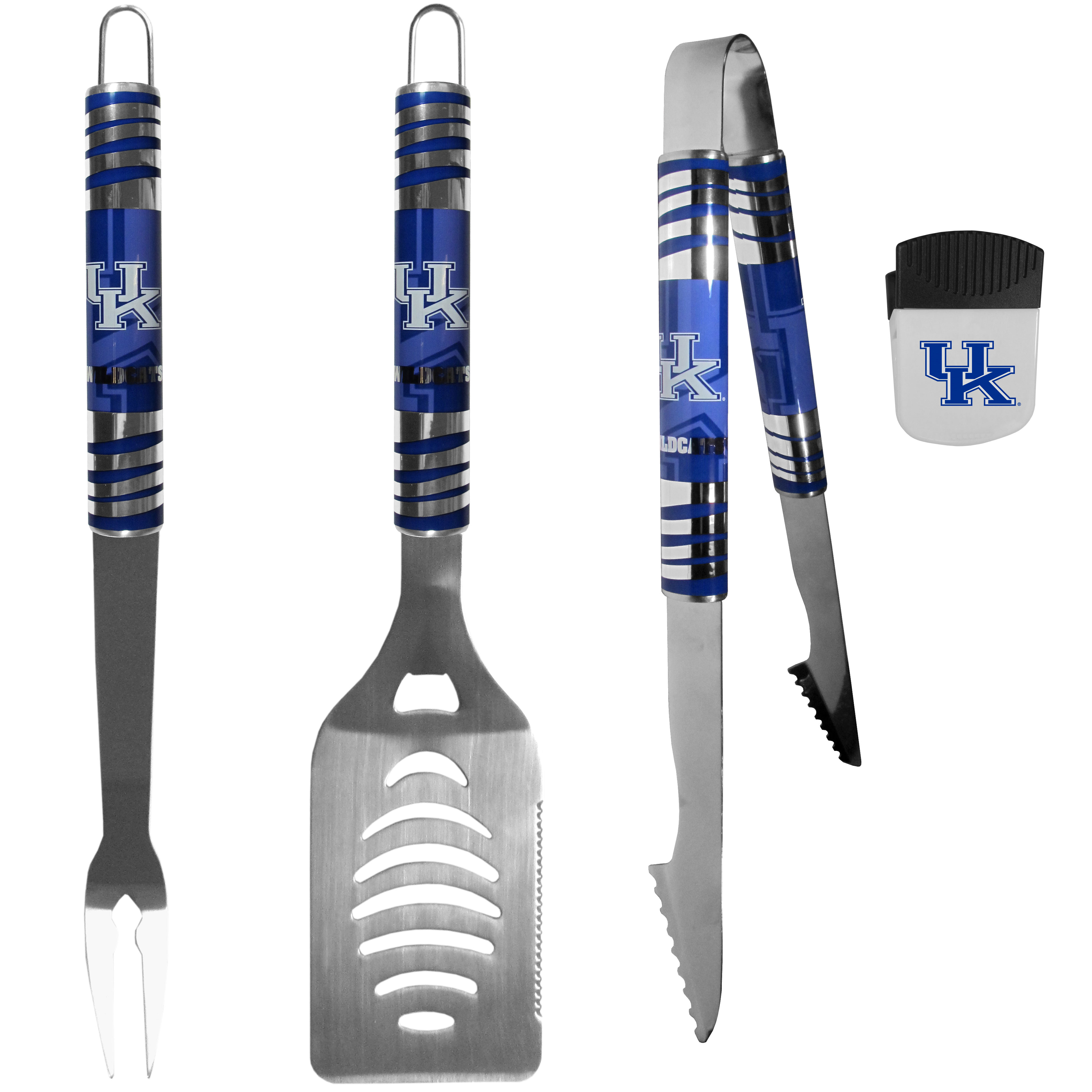 Kentucky Wildcats 3 pc BBQ Set and Chip Clip    