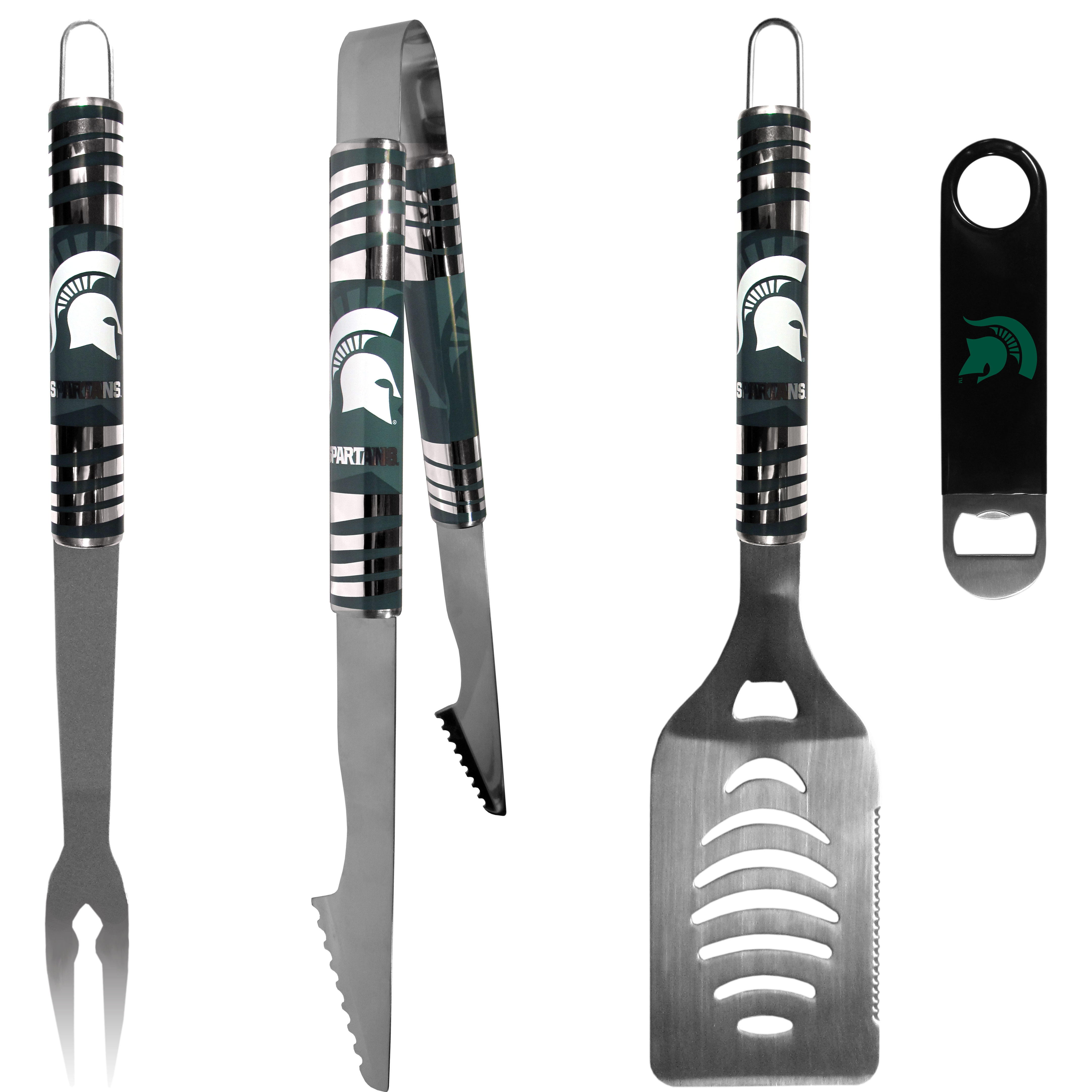 Michigan St. Spartans 3 pc BBQ Set and Bottle Opener    