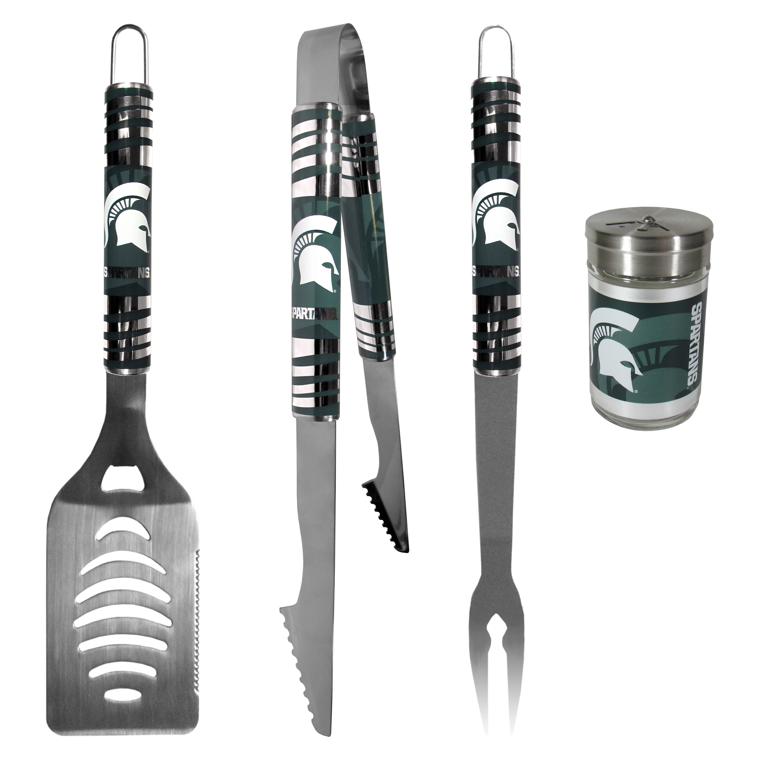 Michigan St. Spartans 3 pc Tailgater BBQ Set and Season Shaker    