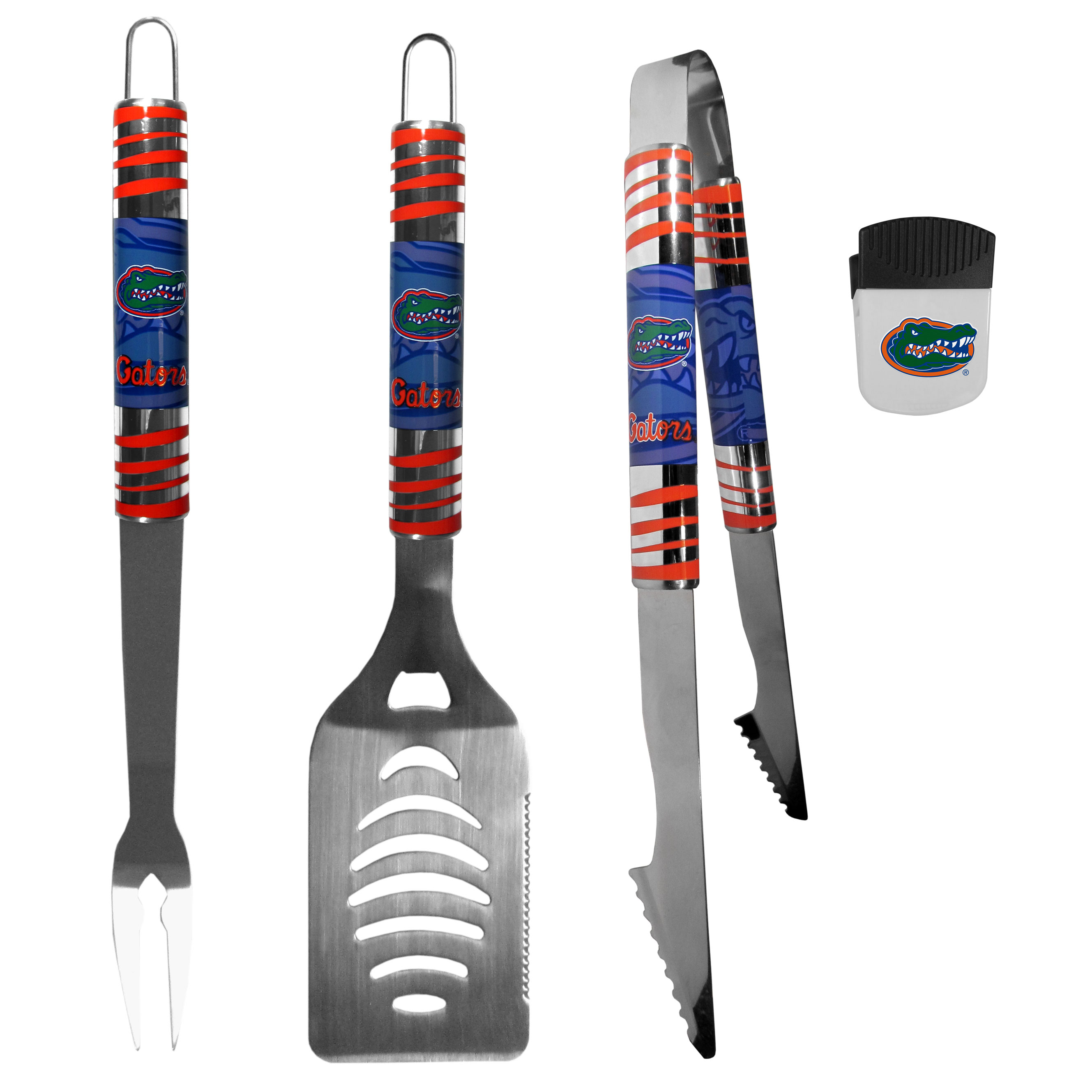 Florida Gators 3 pc BBQ Set and Chip Clip    