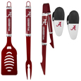 Alabama Crimson Tide 3 pc Logo BBQ Tools w/Chip Clips
