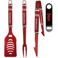 Nebraska Cornhuskers 3 pc Logo BBQ Tools w/Bottle Opener