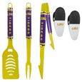 LSU Tigers 3 pc Logo BBQ Tools w/Chip Clips