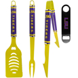 LSU Tigers 3 pc Logo BBQ Tools w/Bottle Opener