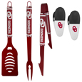 Oklahoma Sooners 3 pc Logo BBQ Tools w/Chip Clips