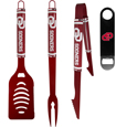 Oklahoma Sooners 3 pc Logo BBQ Tools w/Bottle Opener