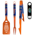 Florida Gators 3 pc Logo BBQ Tools w/Bottle Opener