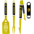 Iowa Hawkeyes 3 pc Logo BBQ Tools w/Bottle Opener